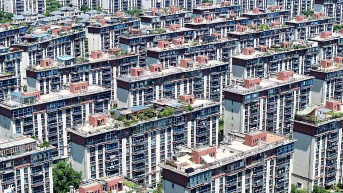 A residential complex built by Chinese property developer Country Garden is seen in Nanjing, China