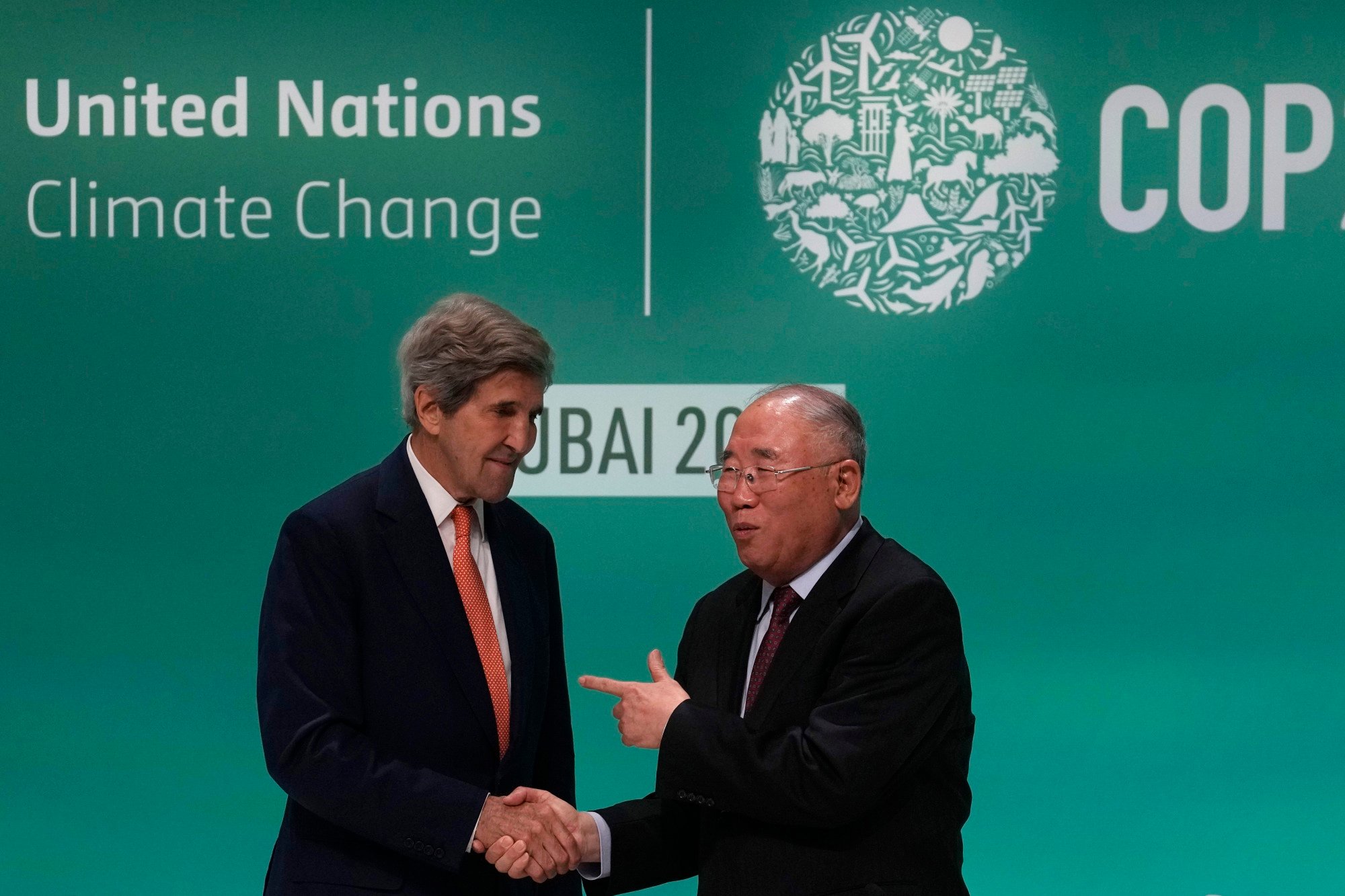 John Kerry and Xie Zhenhua forged a special relationship as climate counterparts, despite any tensions between their respective countries. Kerry is also stepping down. Photo: AP