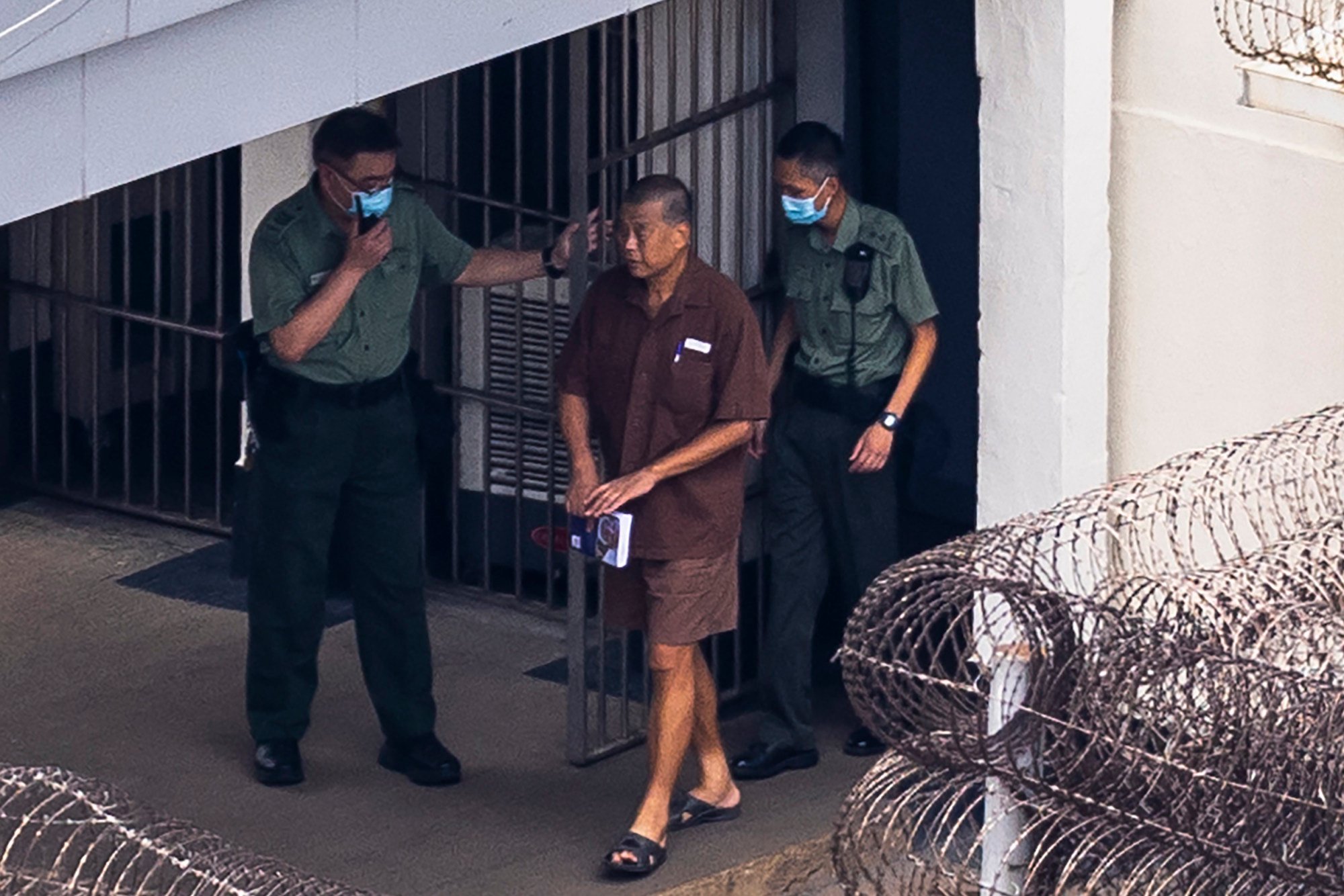 Jimmy Lai in the Stanley prison in Hong Kong, on July 28. Photo: AP