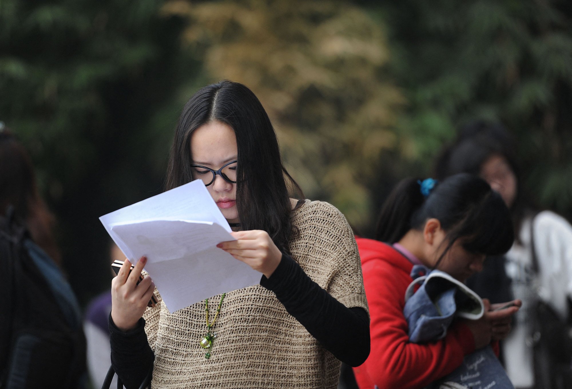 M0re “men-only” jobs were listed ahead of the annual civil service exam in China. Photo: AFP
