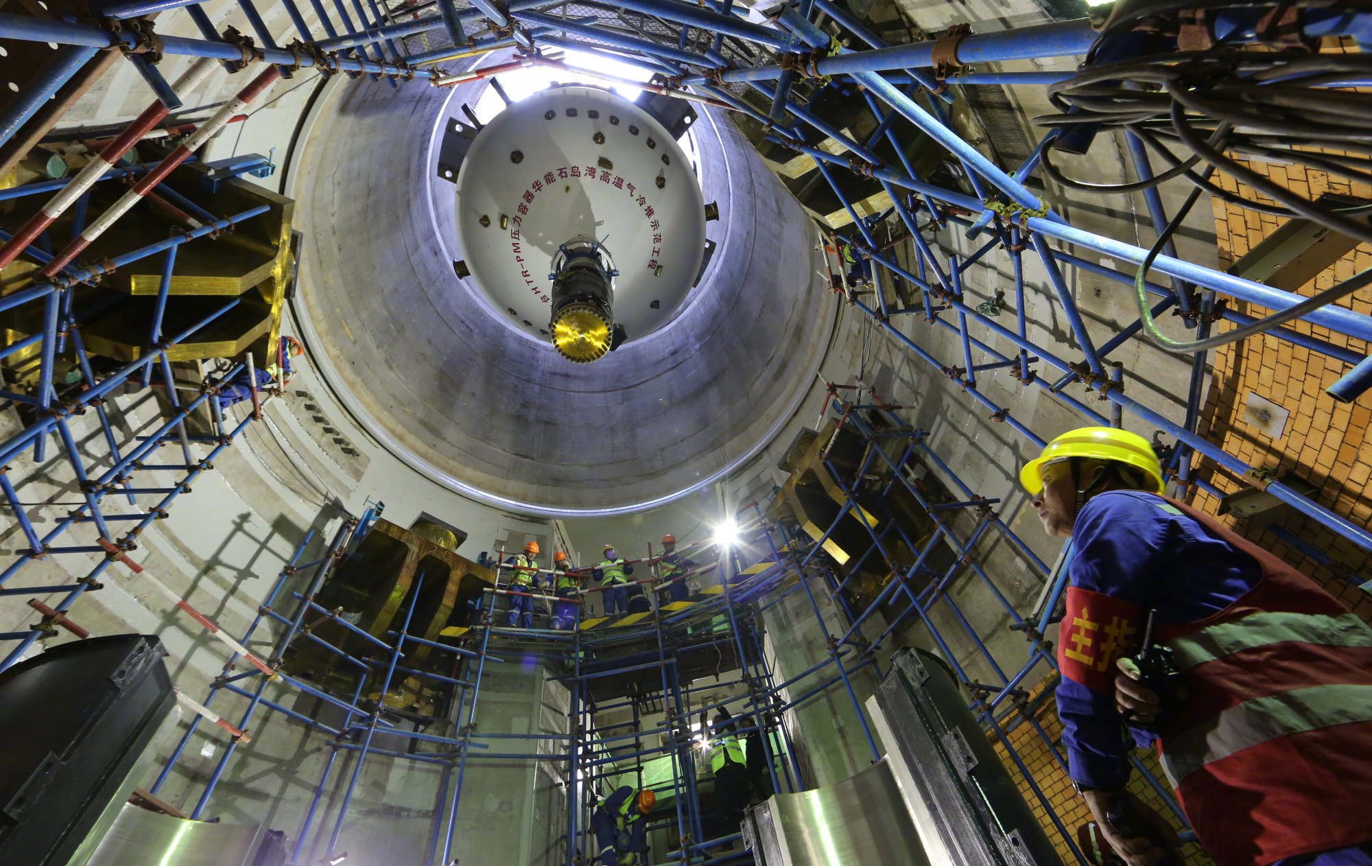 Inside the Shidaowan nuclear plant, which began construction in 2012. Photo: Weibo/CPNN