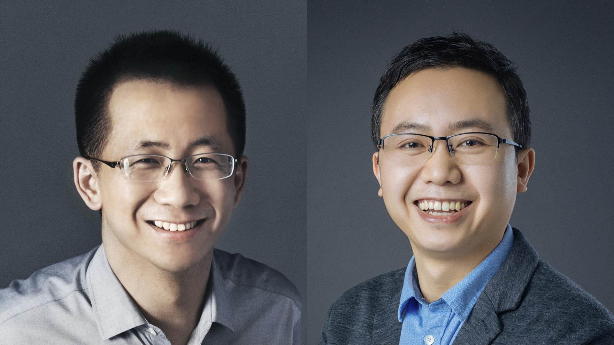 Zhang Yiming (left) and Liang Rubo (right). Photo: Handout
