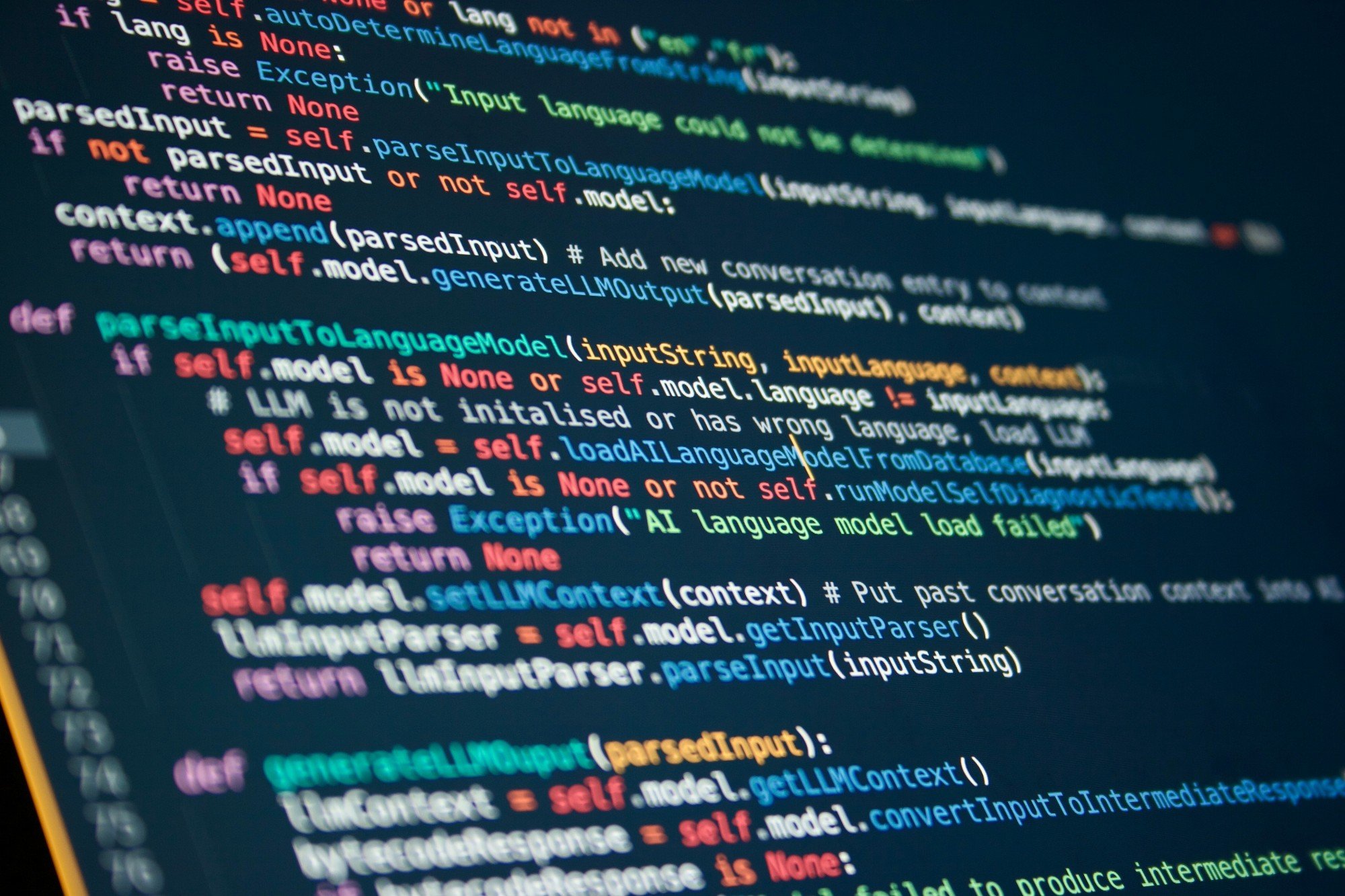 Sample image of code in an artificial intelligence large language model. Photo: Shutterstock