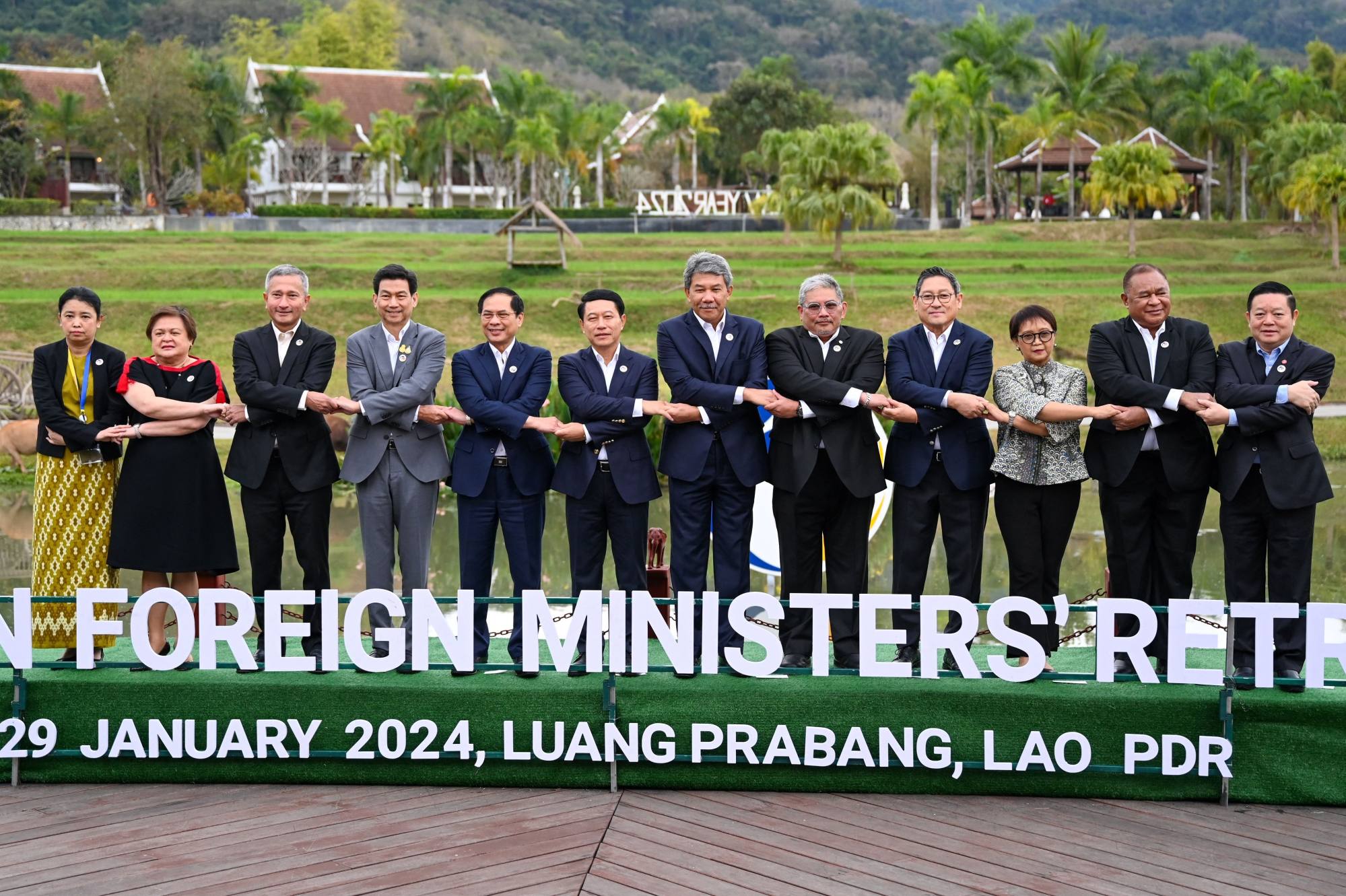 Foreign ministers of Asean member states meet in Luang Prabang, Laos, on Monday ahead of the forum this week with EU counterparts in Brussels. Photo: AFP