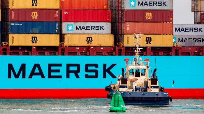 A Maersk container ship
