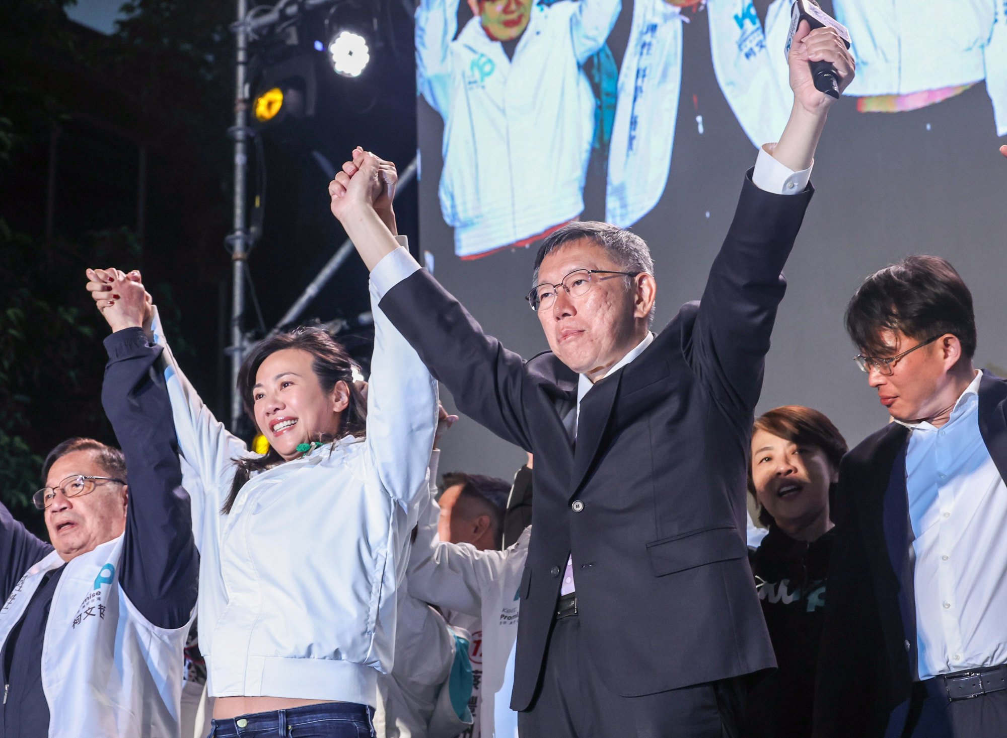 Ko Wen-je, the TPP’s candidate, finished third but his party could hold the balance of power in the legislature. Photo: CNA