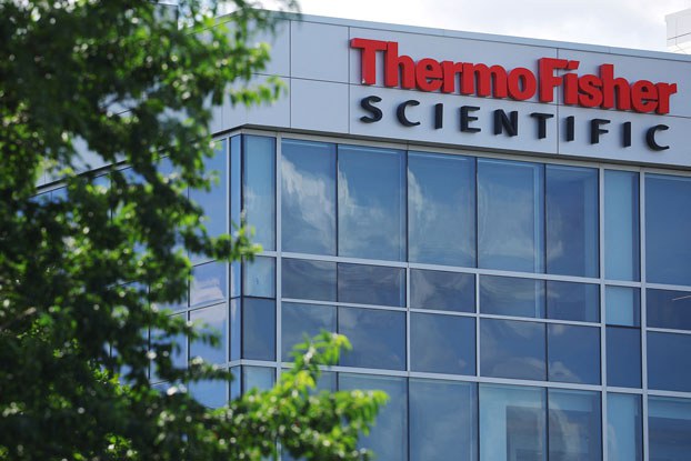 ENG_TIB_ThermoFisher_01042023.2.jpg A view of Thermo Fisher Scientific Inc.'s headquarters in Waltham, Massachusetts, Aug. 2, 2023. (Brian Snyder/Reuters)