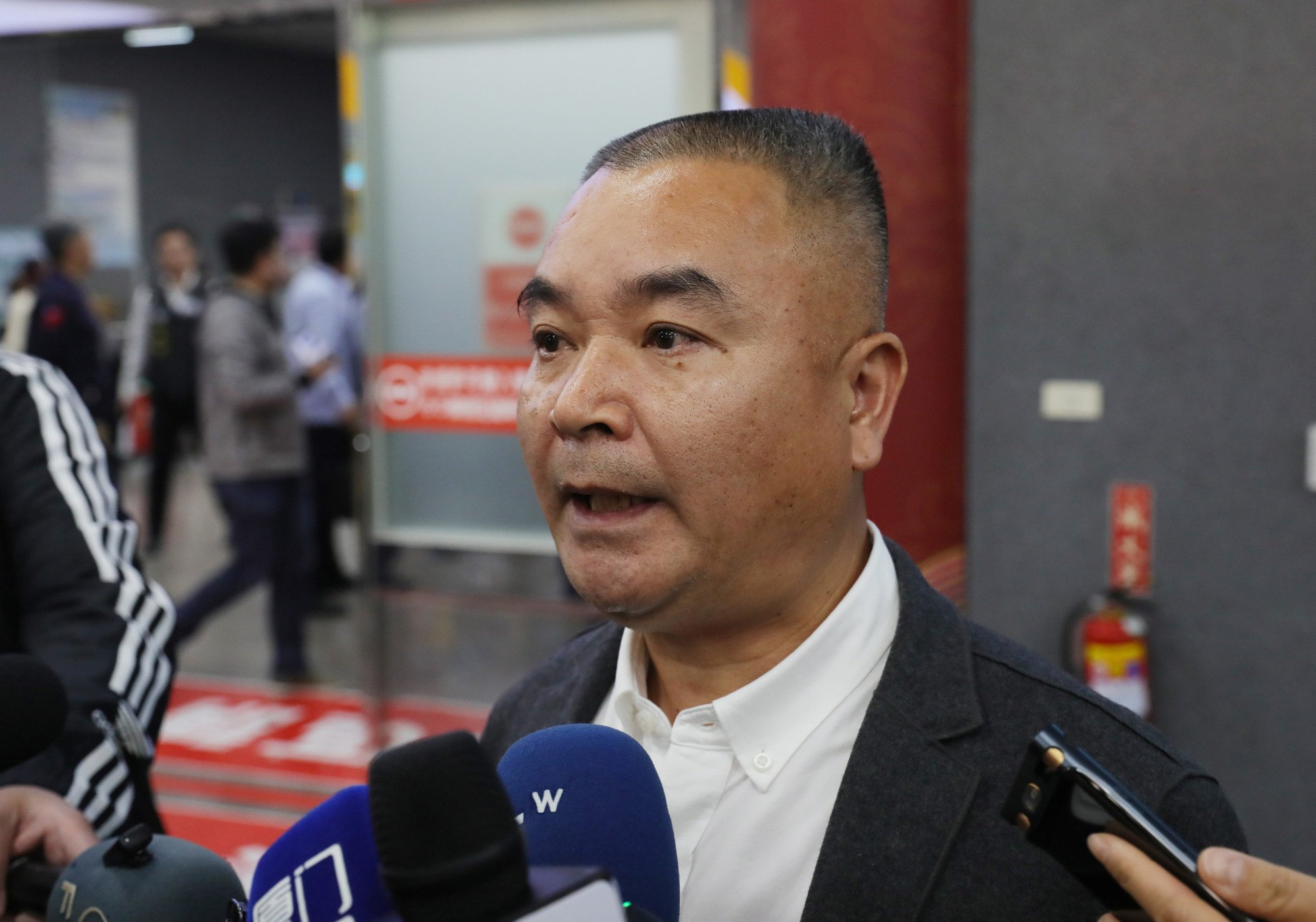 Li Zhaohui, deputy director of the local level Taiwan Affairs Office in Fujian province, condemned the Taiwanese coastguard for its “rough dispersal” of a mainland fishing boat that had been accused of trespassing. Photo: CNA