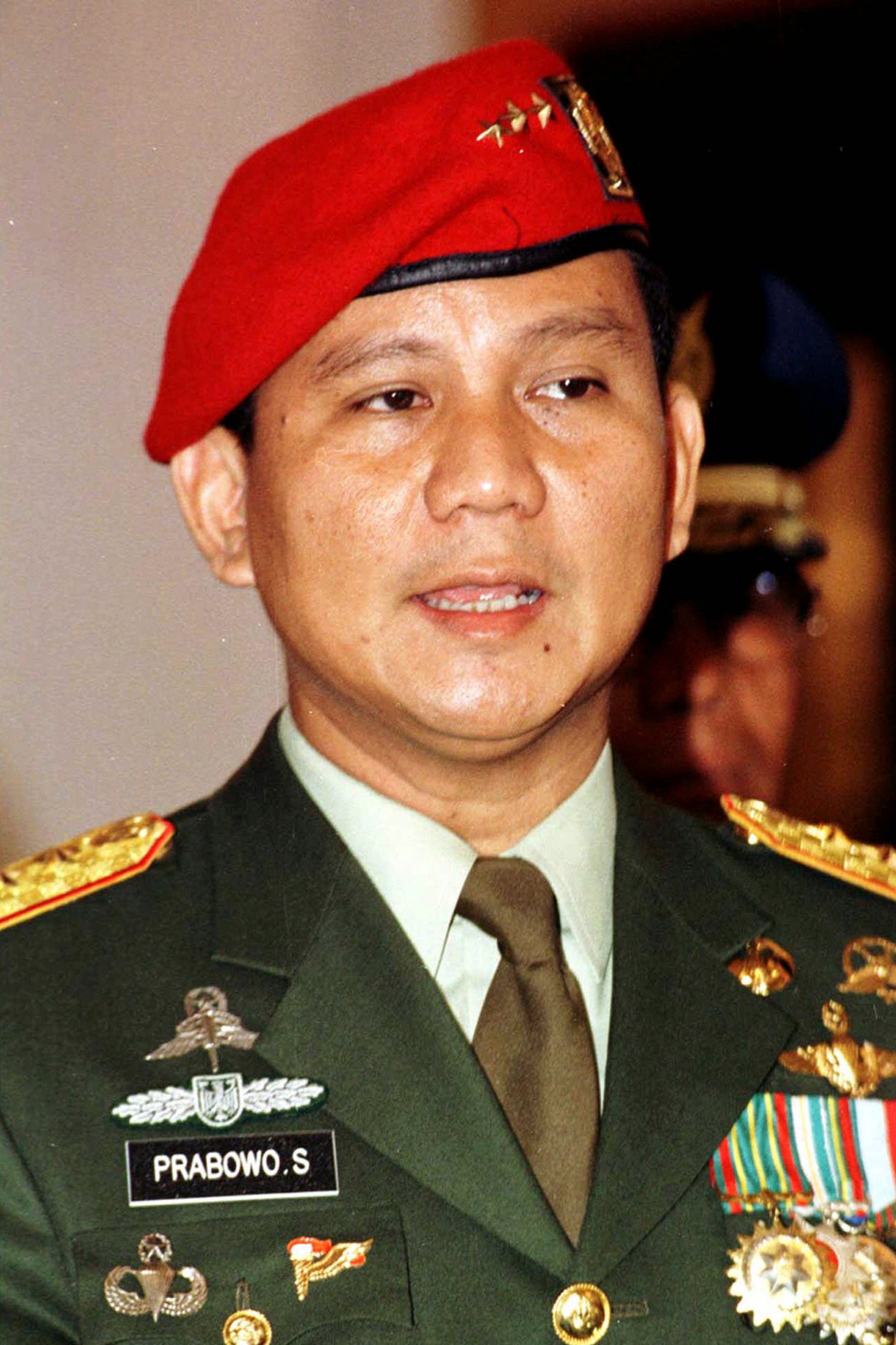 Prabowo Subianto pictured in 1998, when we was a special forces commander. Photo: AP