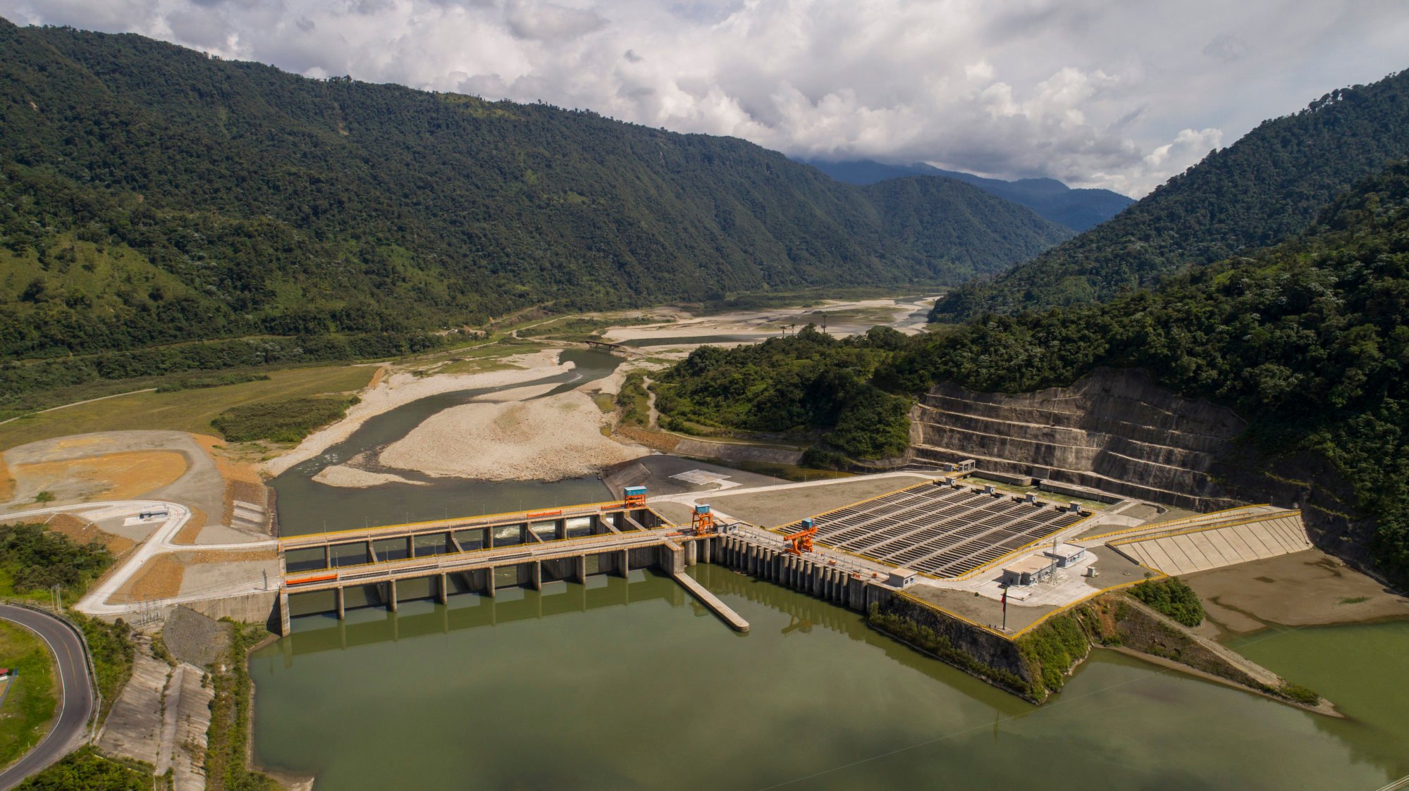 The intake dam of the Coca Codo Sinclair hydroelectric project built in Ecuador. Photo: Sinohydro via Xinhua