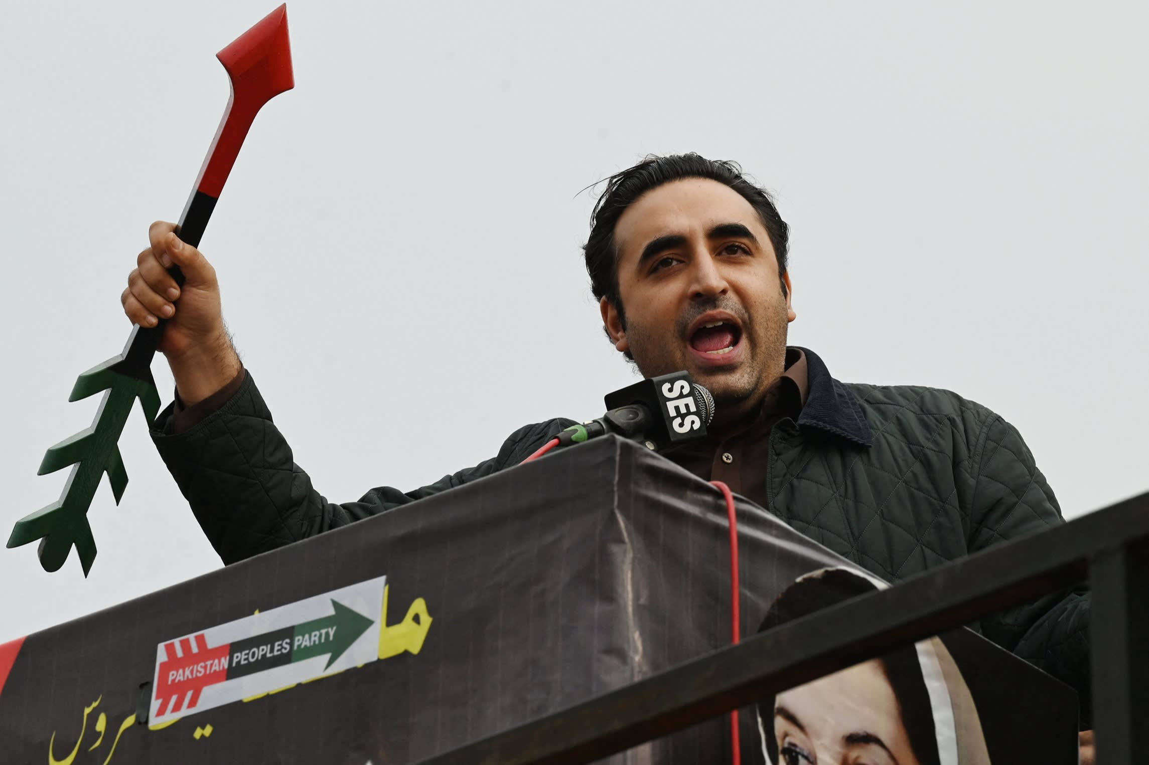 Bilawal Bhutto Zardari, head of the Pakistan People’s party, addresses a rally last week