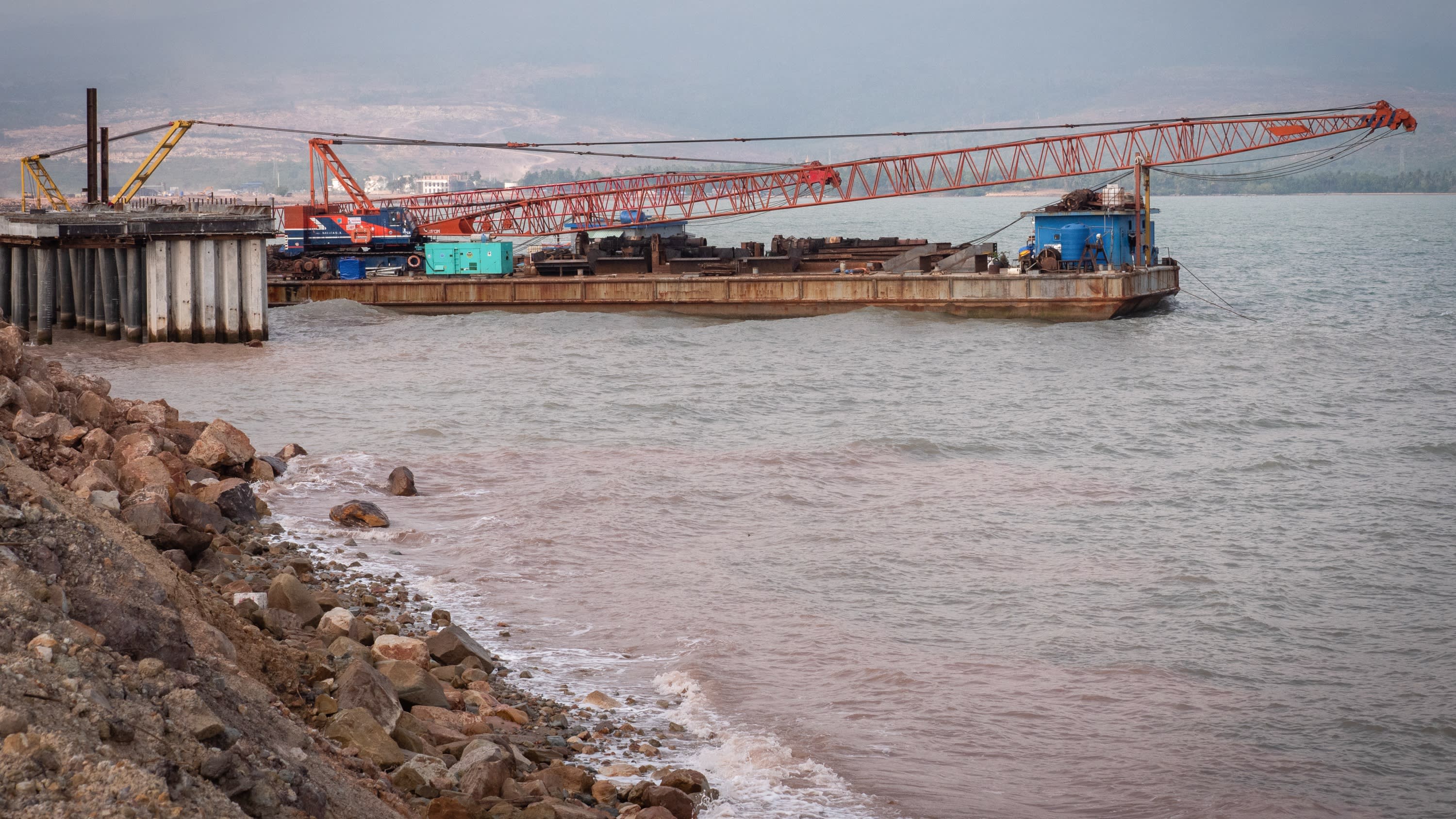 A multi-purpose port in Cambodia’s Kampot province