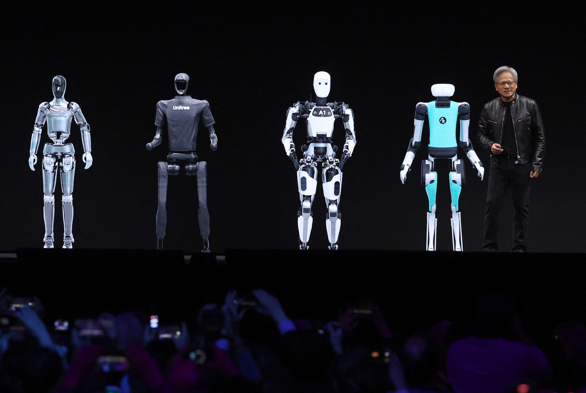 Nvidia CEO Jensen Huang delivered a keynote address during the company’s GTC Artificial Intelligence Conference on Monday in San Jose, California. Photo: Getty Images via AFP