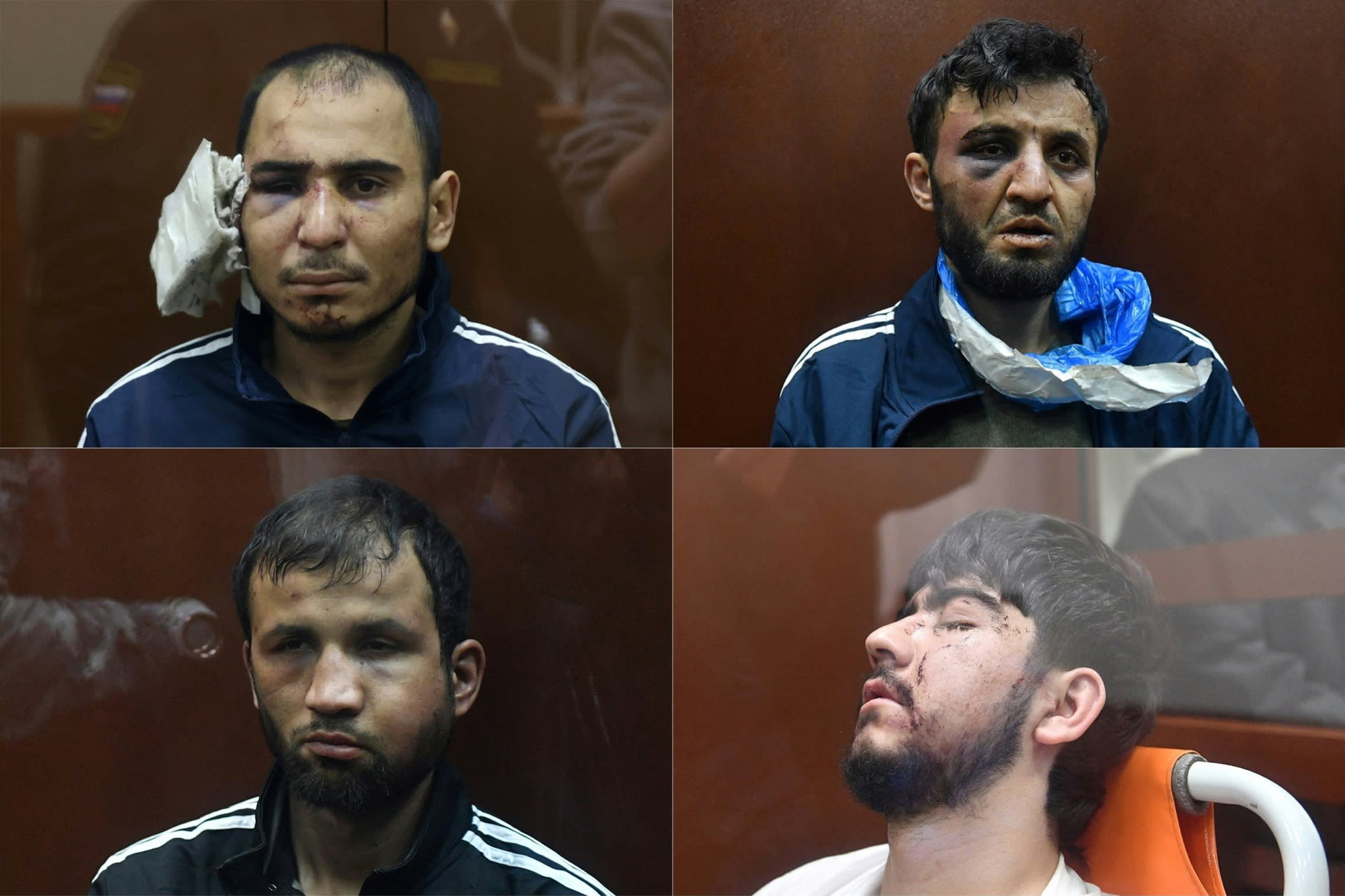 The four men suspected of taking part in the Moscow attack