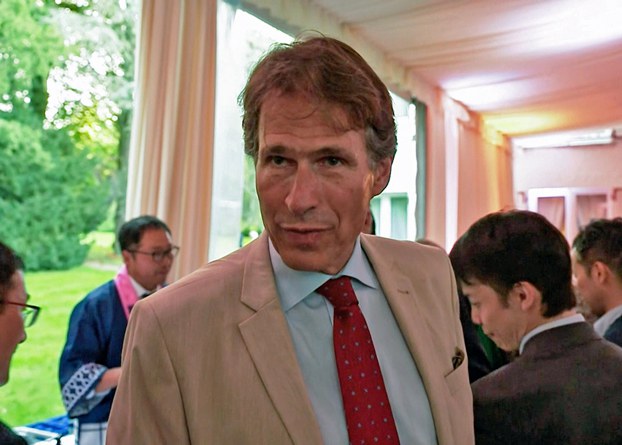 Gunnar Wiegand, former managing director of the EU’s foreign policy arm for the Asia and Pacific, attends an event in Brussels, Sept. 5, 2023. (Image from AP video)