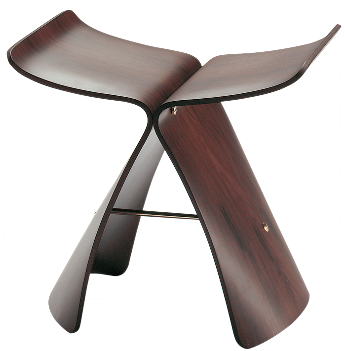 Vitra Butterfly Stool in Palisander designed by Sori Yanagi, 1954