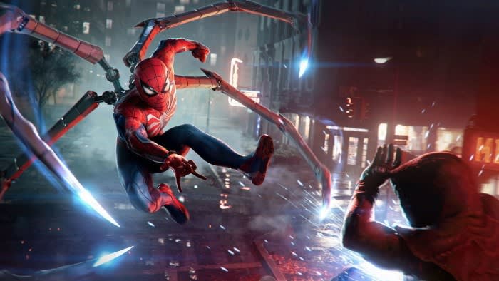 A scene from PlayStation game ‘Spider-Man 2’