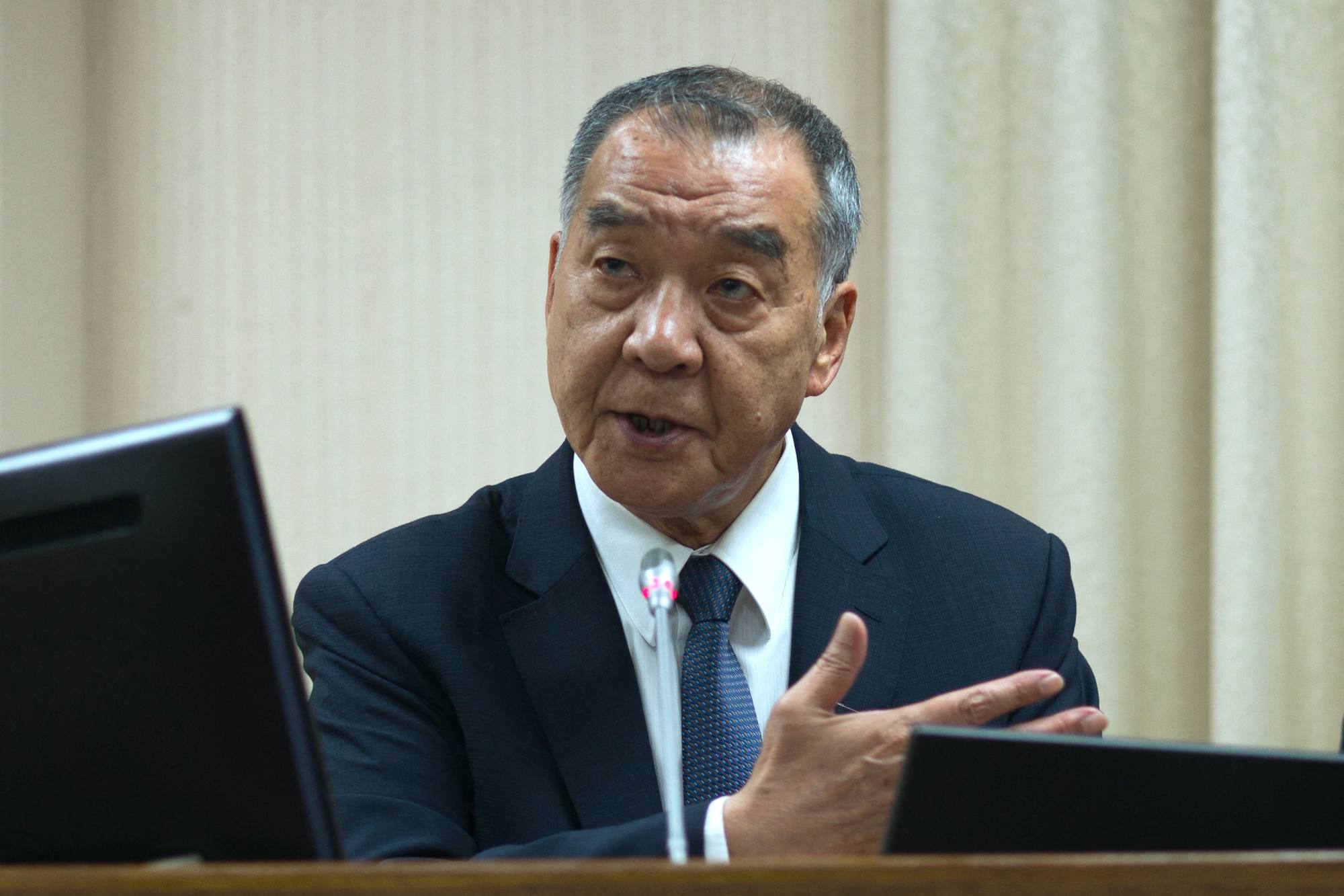Taiwan Defence Minister Chiu Kuo-cheng has said he could not “sleep well at night” because of a possible cross-strait conflict. Photo: AFP