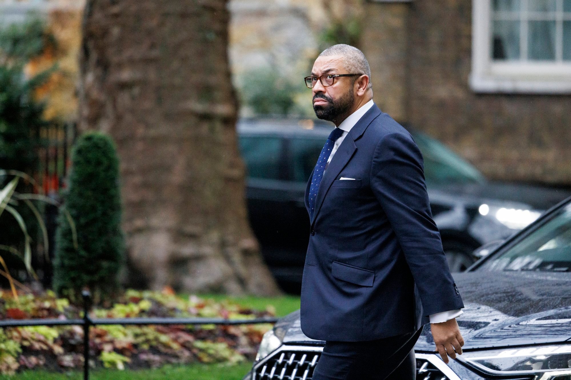 Britain’s Home Secretary James Cleverly arrives at Downing Street in London on December 19, 2023. Photo: EPA-EFE