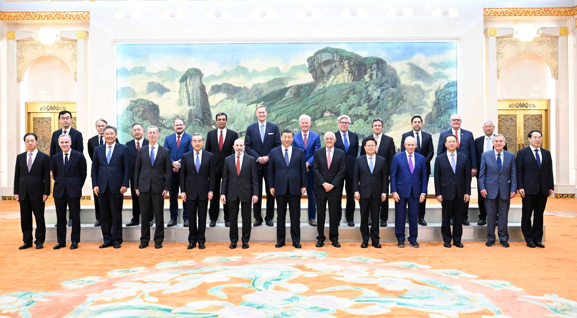 It was one of the biggest American delegations Xi Jinping has hosted in years. Photo: Xinhua