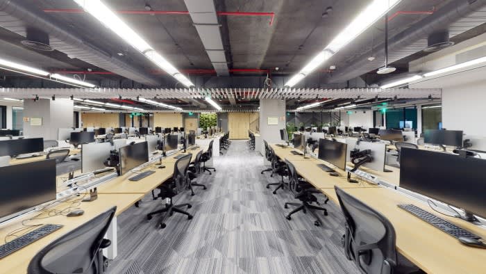 A picture of a back office in India