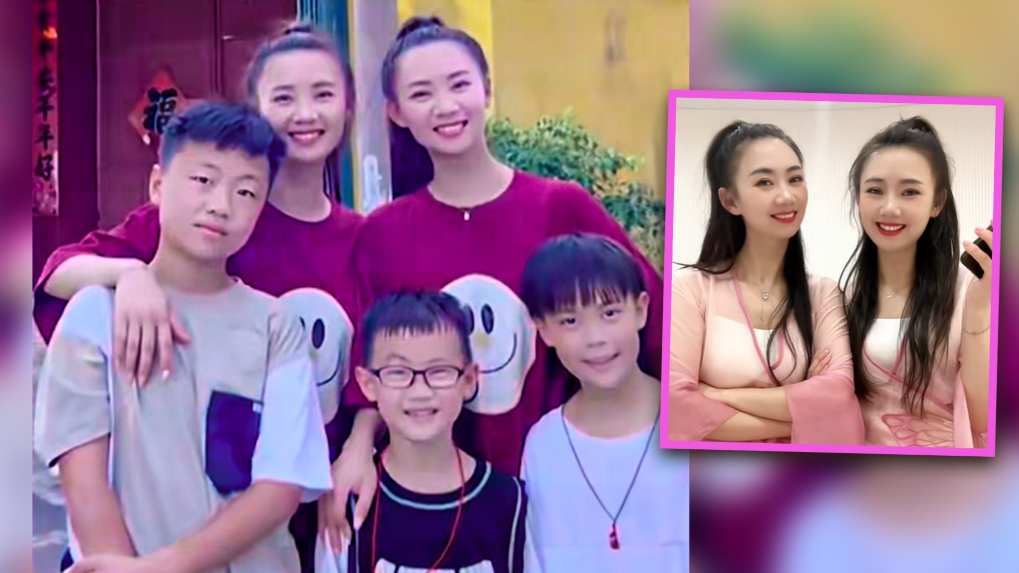 The twins were adopted by different families in eastern China’s Shandong province. Photo: SCMP composite/Baidu/Douyin