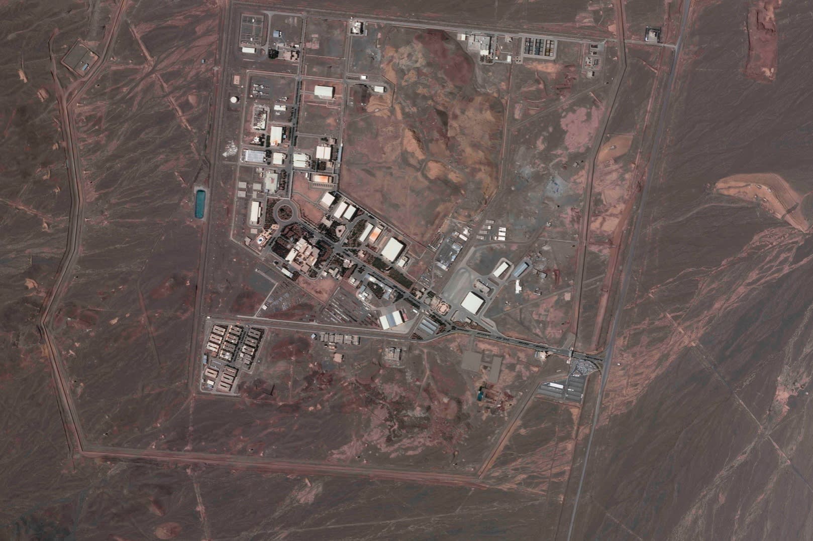 A satellite image of the Natanz nuclear site in Iran