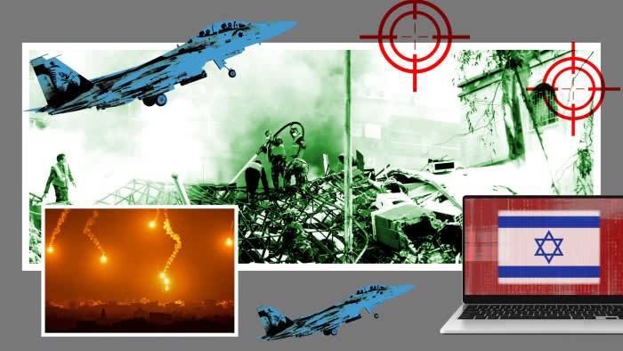 Israeli fighter jets; attack on Iranian consulate in Damascus, laptop cyberattack; Israeli flares above Gaza