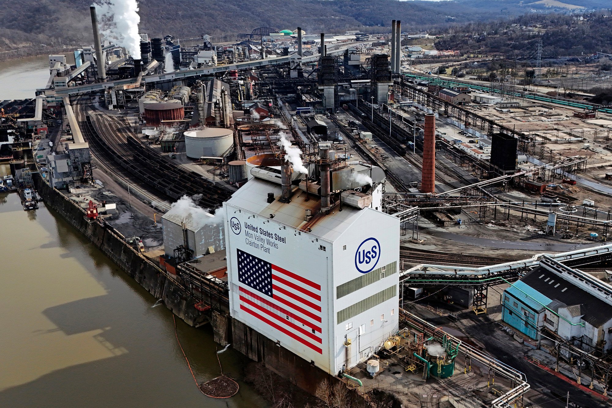 The Biden administration opposes to sale of US Steel to Nippon Steel of Japan on economic and national security grounds. Pictured is US Steel’s plant in Clairton, Pennsylvania. Photo: AP