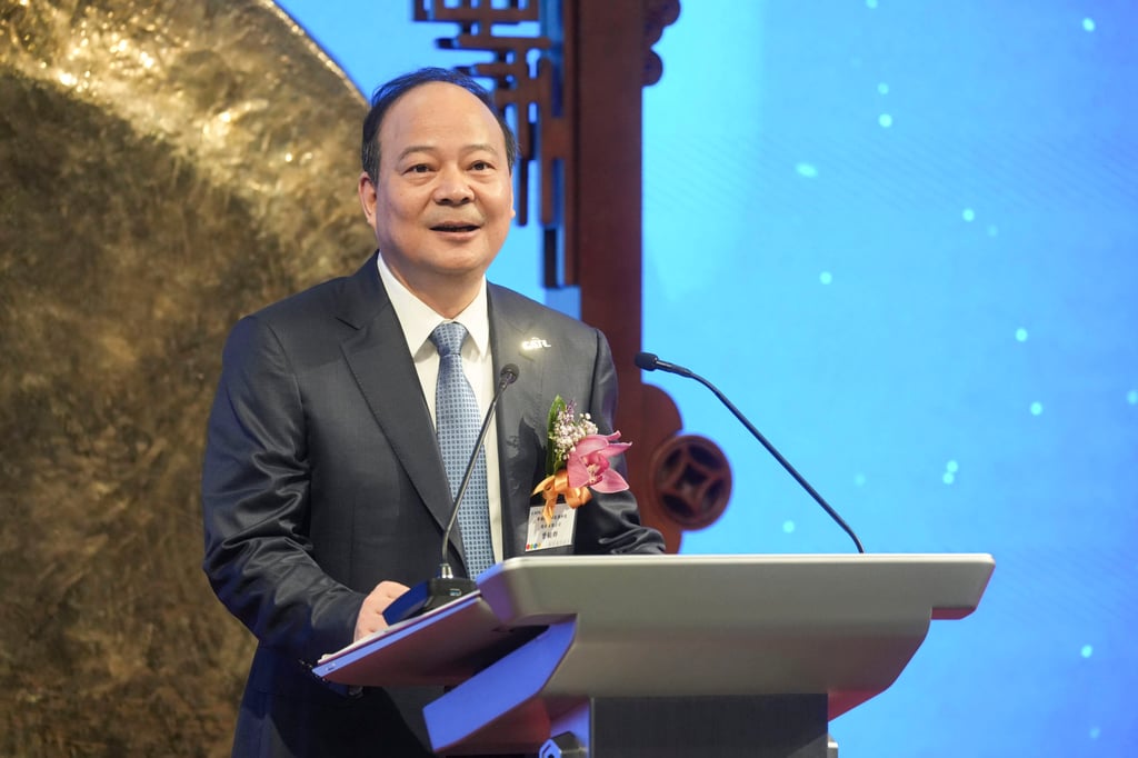 Robin Zeng Yuqun, the founder and chairman of CATL, speaks during the listing ceremony at the HKEX Connect Hall in Central on May 20, 2025. Photo: Sun Yeung Robin Zeng Yuqun, the founder and chairman of CATL, speaks during the listing ceremony at the HKEX Connect Hall in Central on May 20, 2025. Photo: Sun Yeung