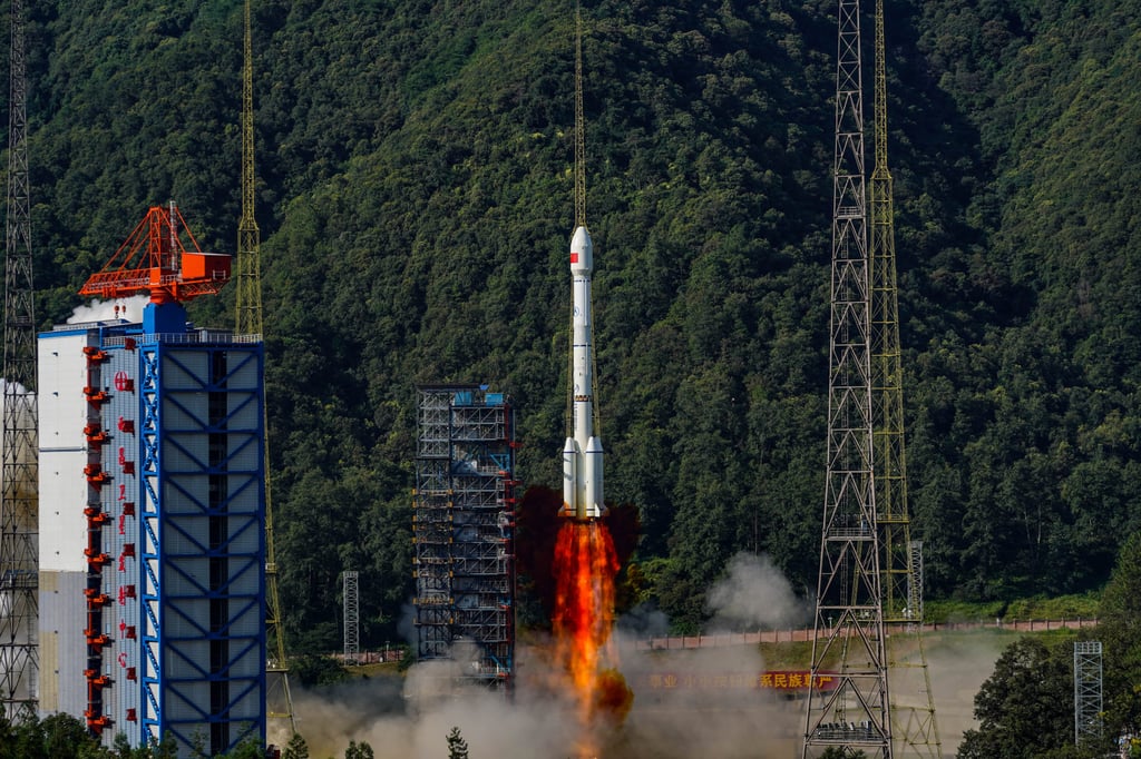 A Long March-3B rocket carrying a cluster of BeiDou satellites blasts off from a launch site in southwest China last year. Photo: Xinhua A Long March-3B rocket carrying a cluster of BeiDou satellites blasts off from a launch site in southwest China last year. Photo: Xinhua