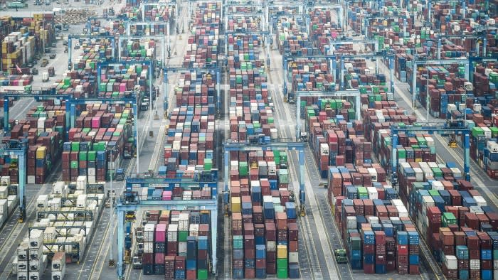 Shipping containers at Port Klang in Malaysia