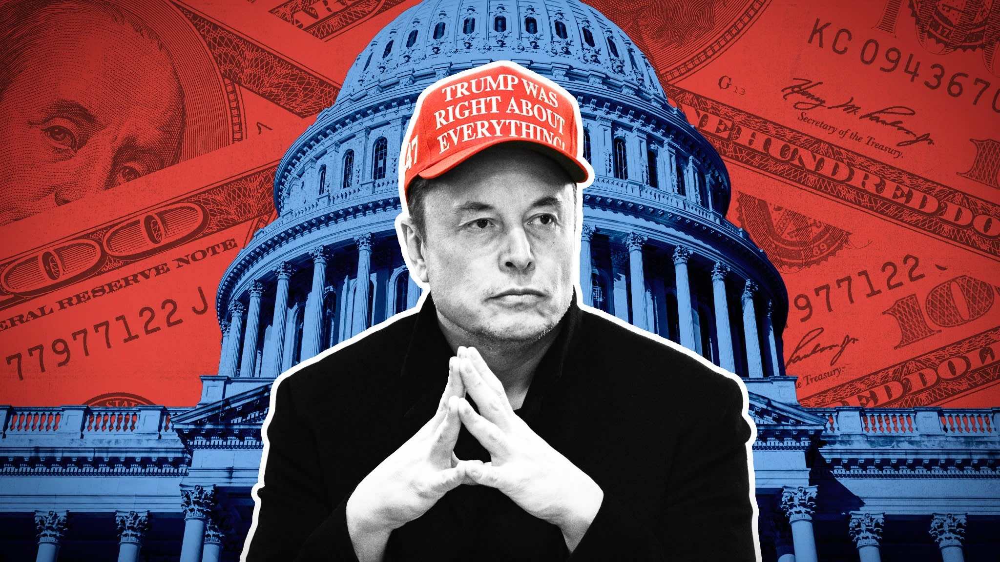 Montage including Elon Musk
