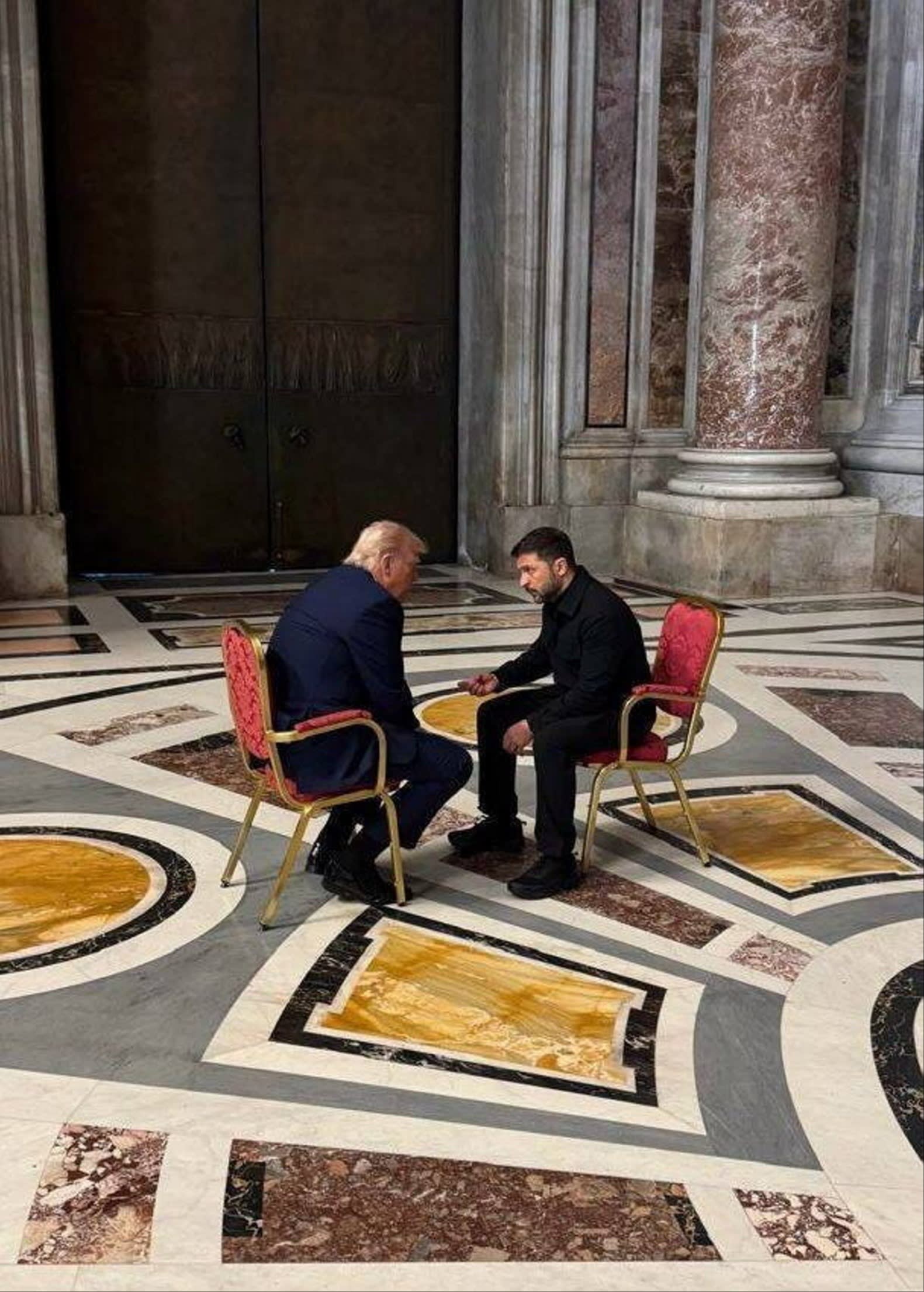 Trump with Volodymyr Zelenskyy, Ukraine’s president, at the Vatican. World leaders have learnt that relationships with the US president can be precarious, yet they can also be repaired