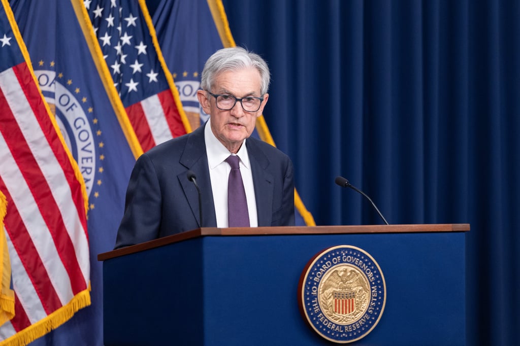 US Federal Reserve Chair Jerome Powell at a press conference in Washington DC on May 7, 2025. Photo: Xinhua. US Federal Reserve Chair Jerome Powell at a press conference in Washington DC on May 7, 2025. Photo: Xinhua.