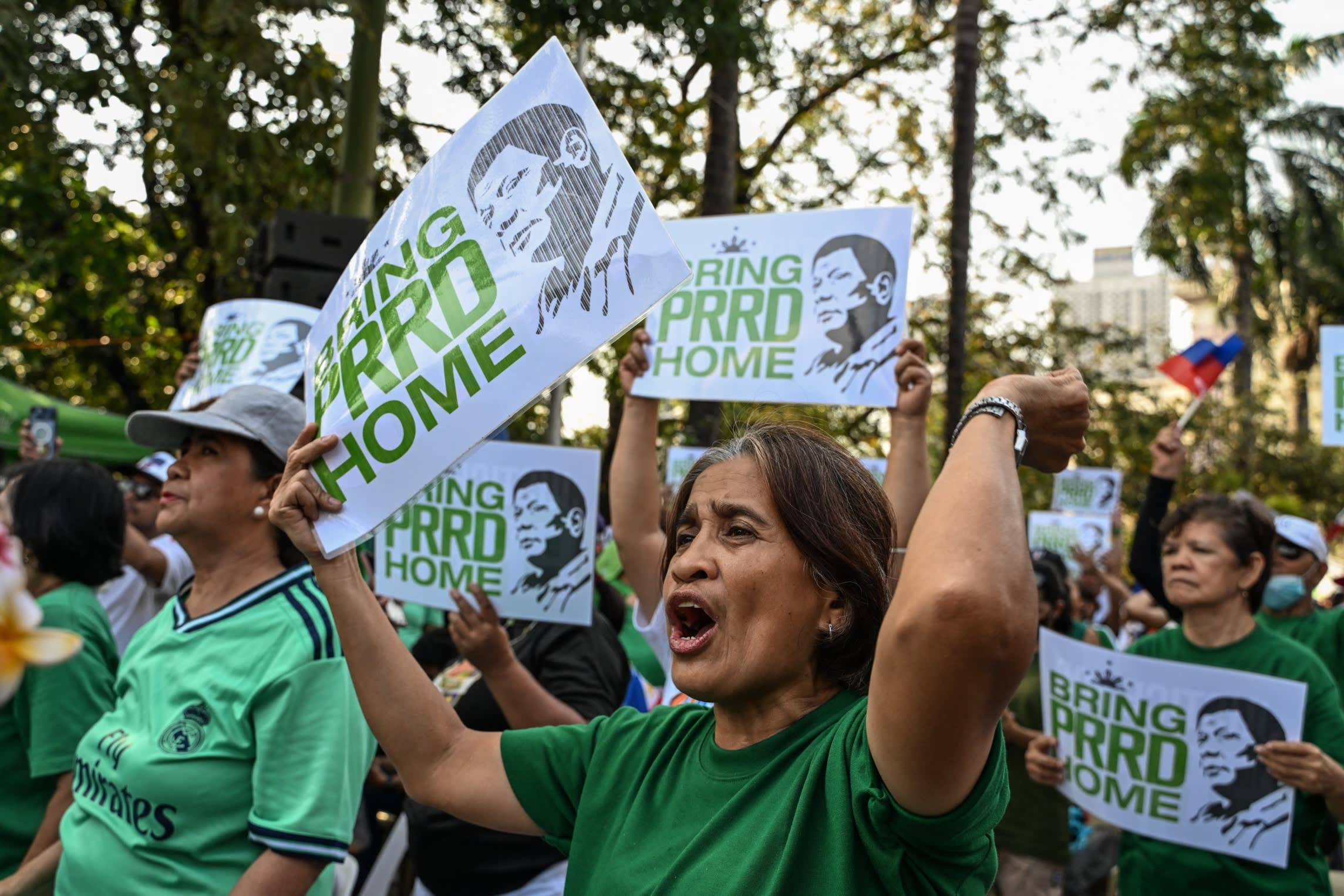 Rodrigo Duterte’s supporters in Manila, Philippines in March