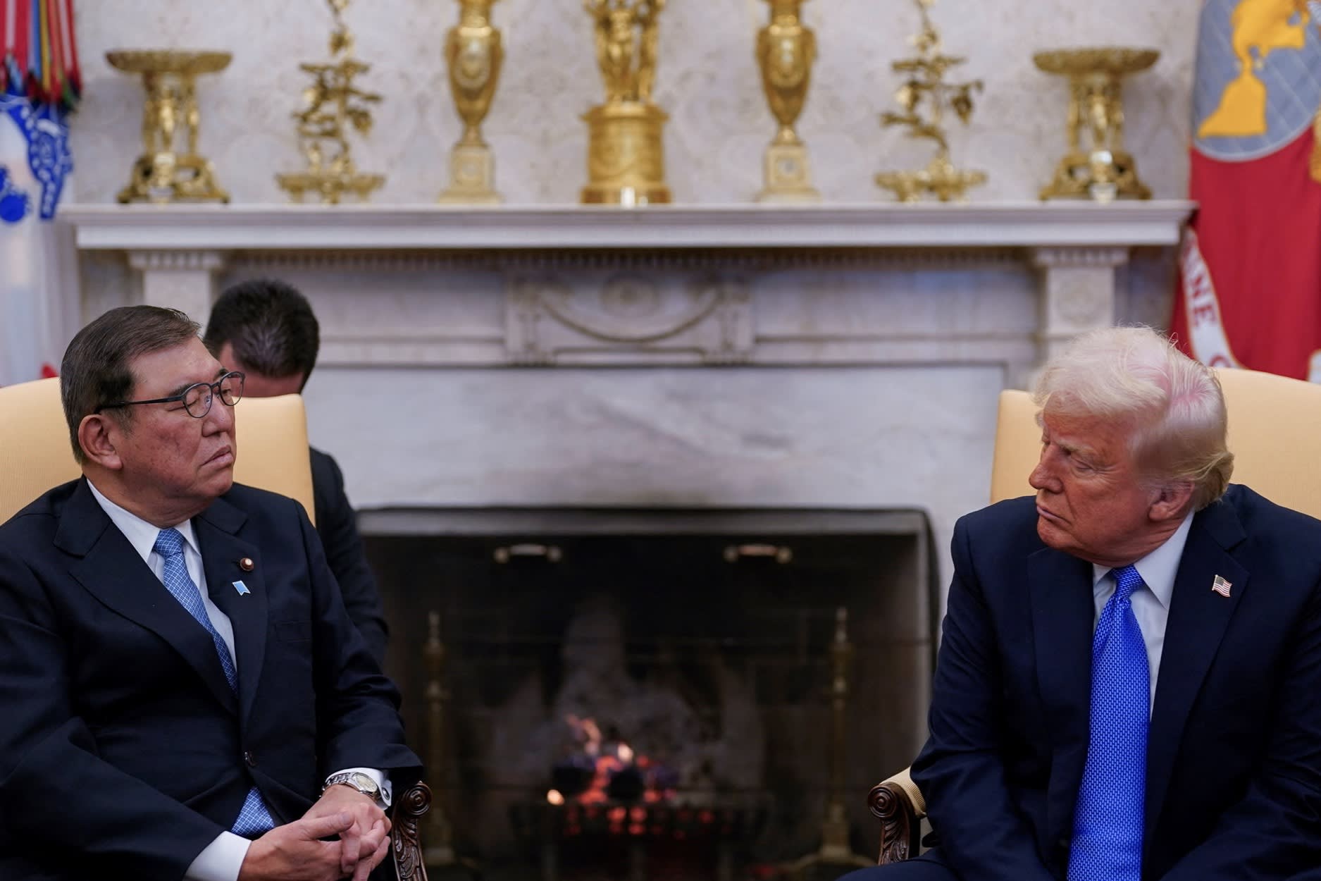 Japanese Prime Minister Shigeru Ishiba and US President Donald Trump