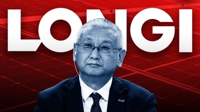 Montage of Li Zhenguo and the Longi logo