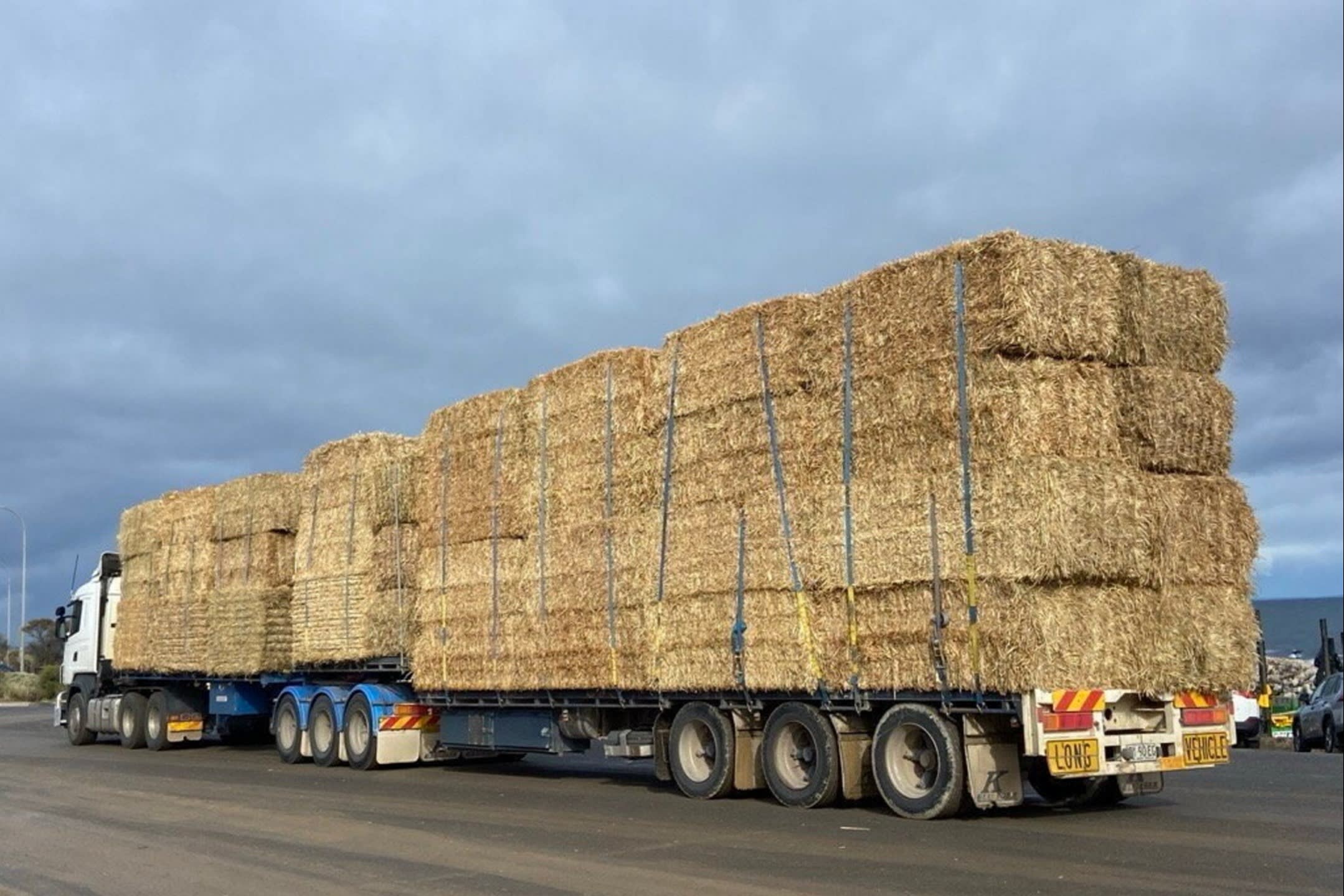 The Rural Aid charity delivers fodder to drought-hit Kangaroo Island in June
