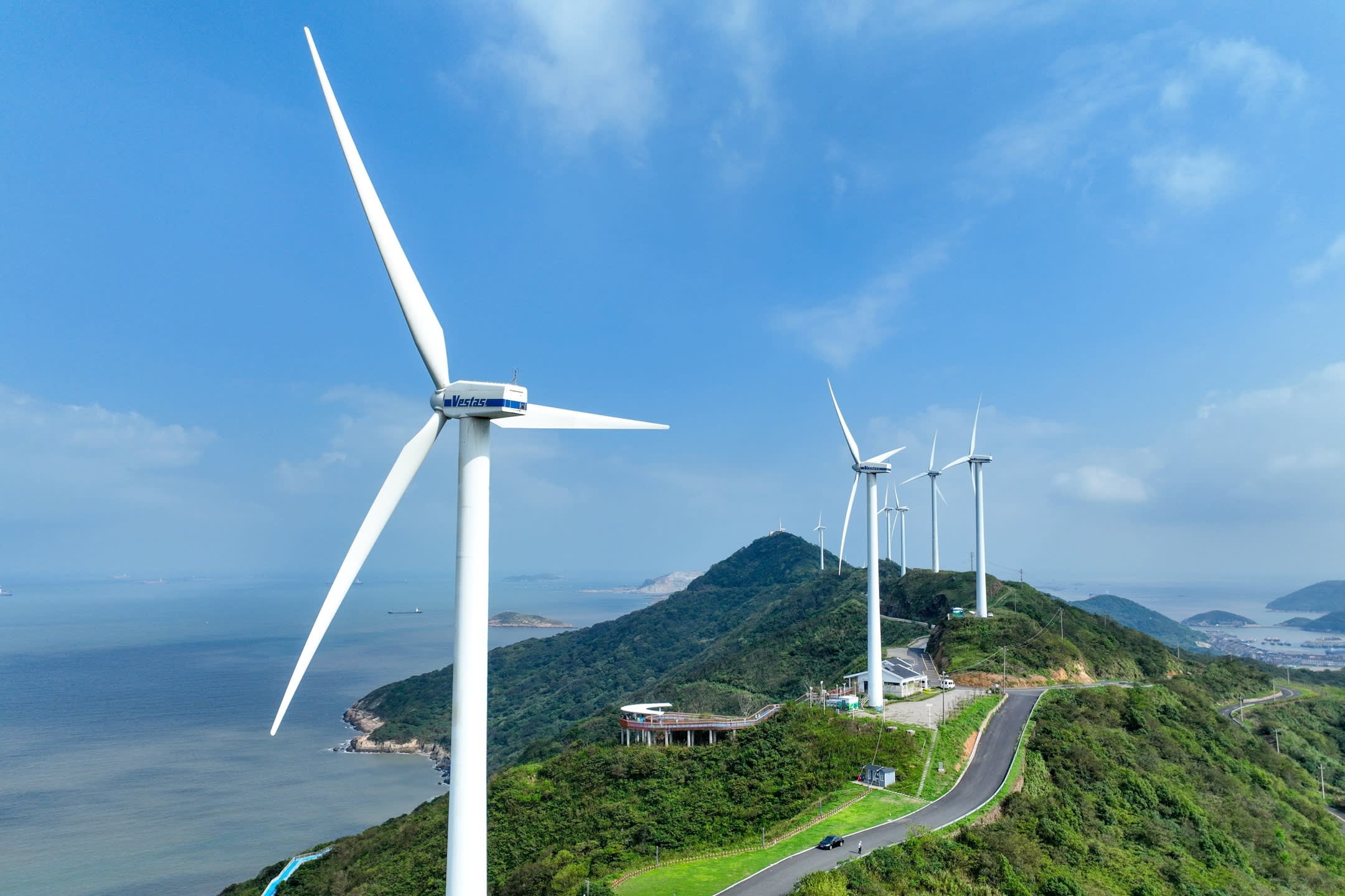 Wind turbines at Qushandao Wind Farm