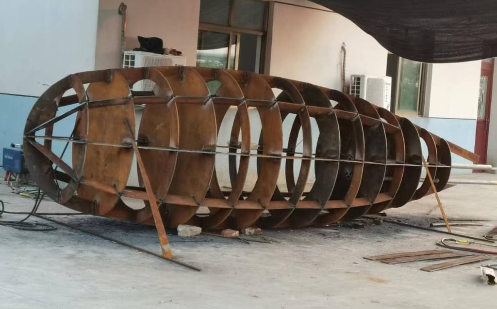Zhang’s boatbuilding has become a viral sensation in China. Photo: Handout Zhang’s boatbuilding has become a viral sensation in China. Photo: Handout