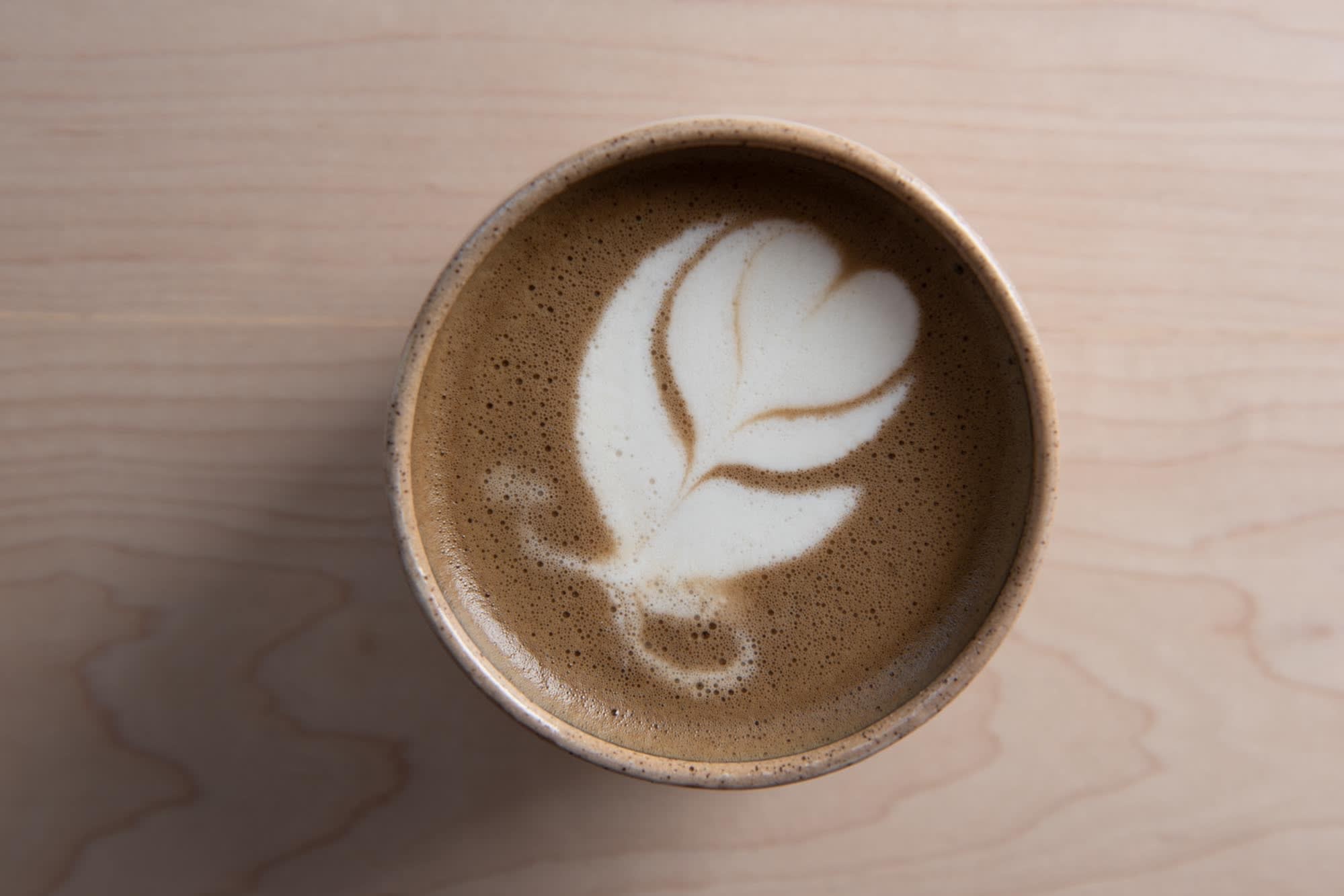 Hojicha latte at Kettl, New York