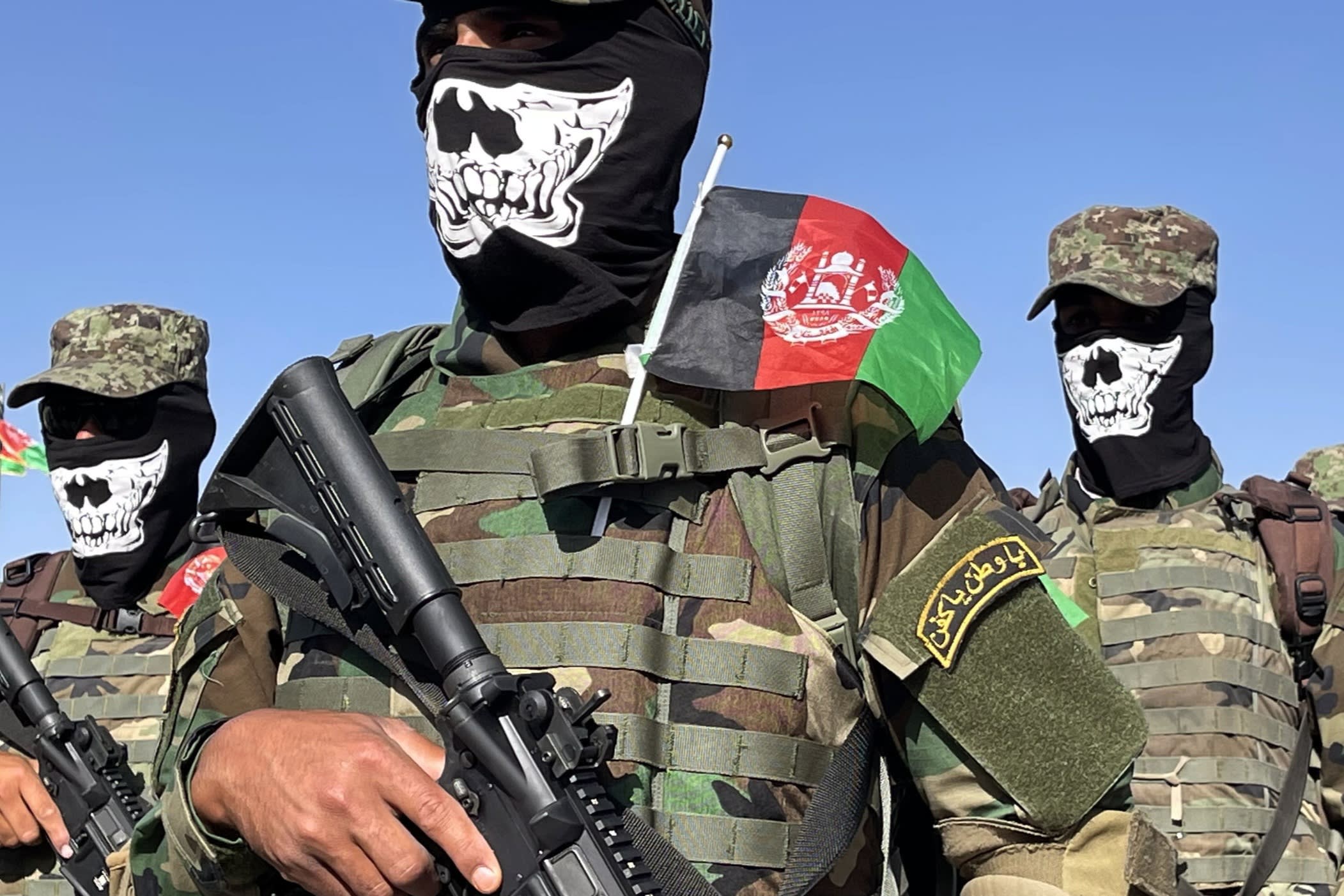 Members of an Afghan commando unit in Kabul in May 2021