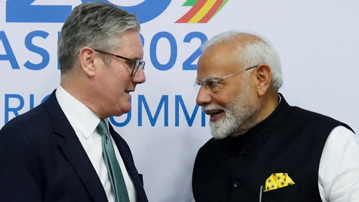Keir Starmer and Narendra Modi