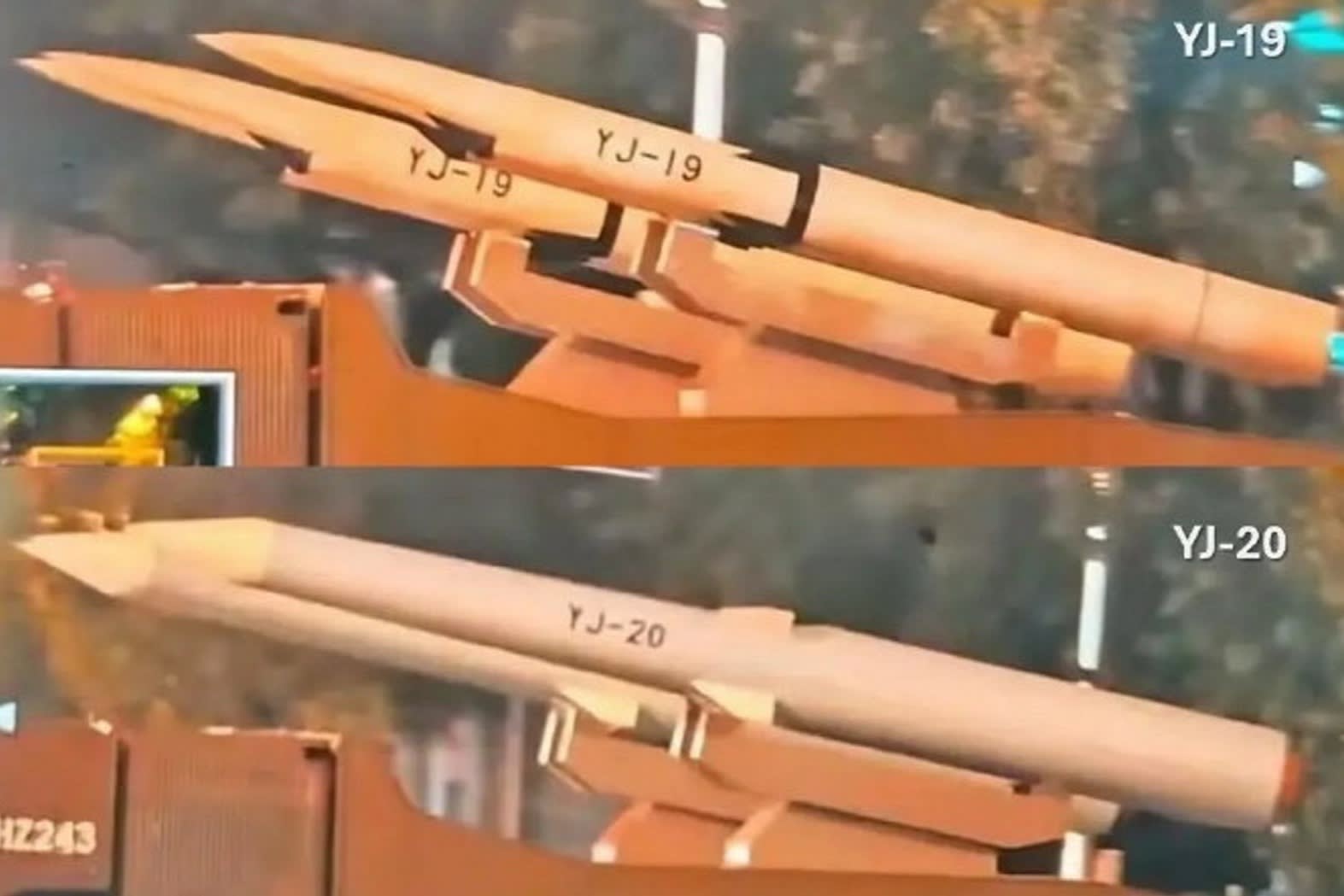 Images posetd on Chinese social media show what appear to be new line of hypersonic and supersonic missiles