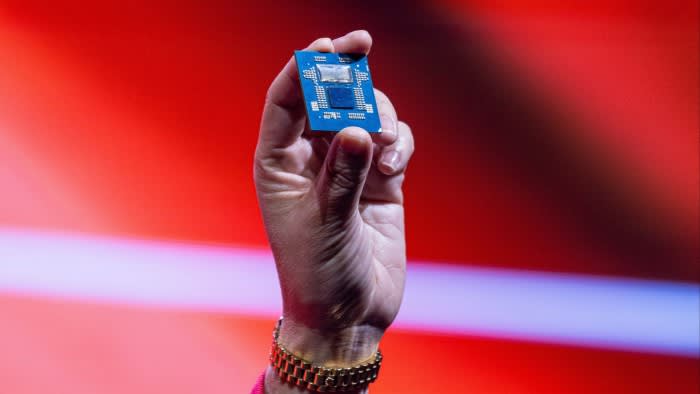 Close-up photo of an artificial intelligence processor