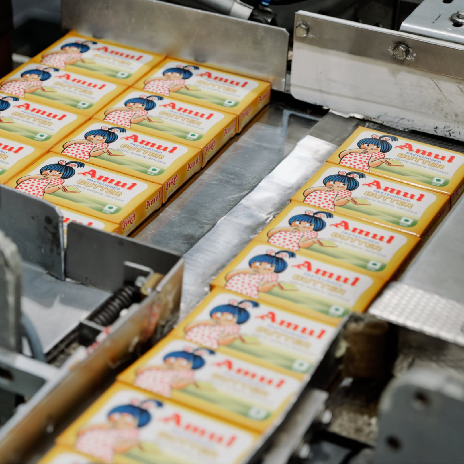 Butter at Amul dairy in Ahmedabad