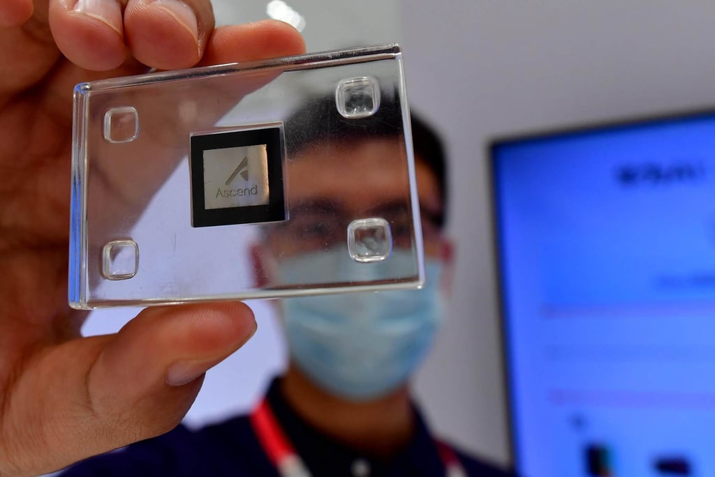 A Huawei Ascend AI chip. Photo: China News Service via Getty Images