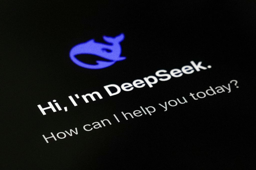The DeepSeek app is seen on a smartphone screen in Beijing, January 28, 2025. Photo: AP