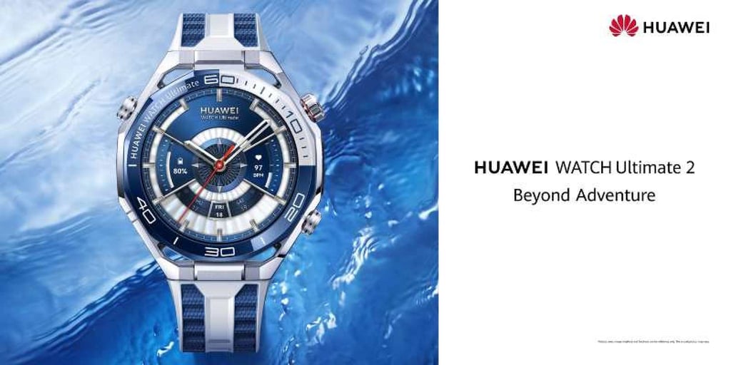 The Huawei Ultimate 2 watch can operate at depths of 150 metres. Photo: Handout The Huawei Ultimate 2 watch can operate at depths of 150 metres. Photo: Handout